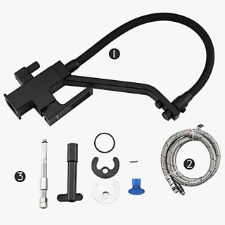 Смеситель для кухни Gappo G4317-6 со встроенным фильтром под питьевую воду чёрный